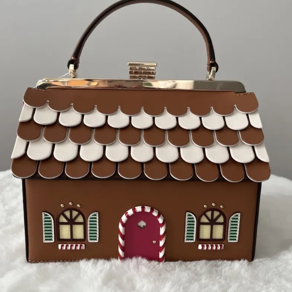 NWT Kate Spade Gingerbread House Top Handle Crossbody Bag Novelty Christmas Gift - Picture 12 of 12